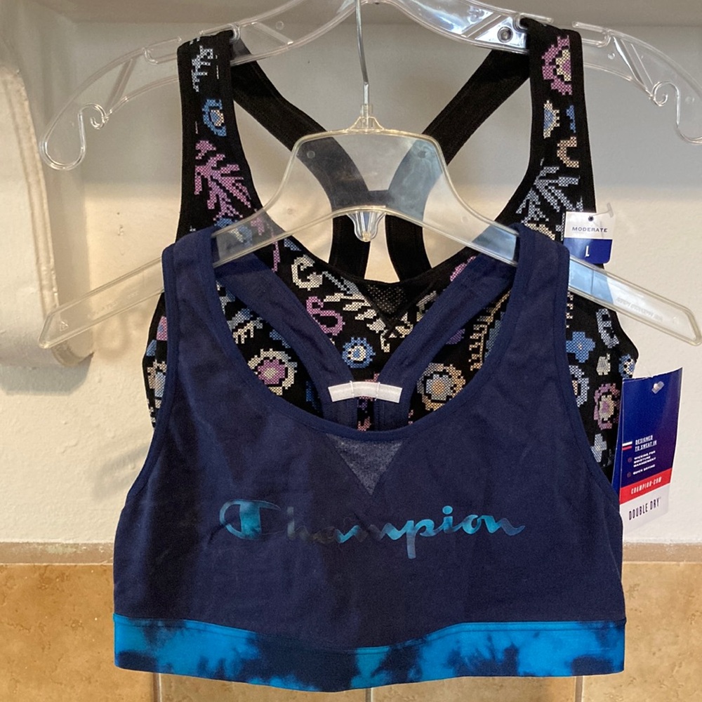 Champion Women’s Workout Bras - Set of 2 (size L) one NWT